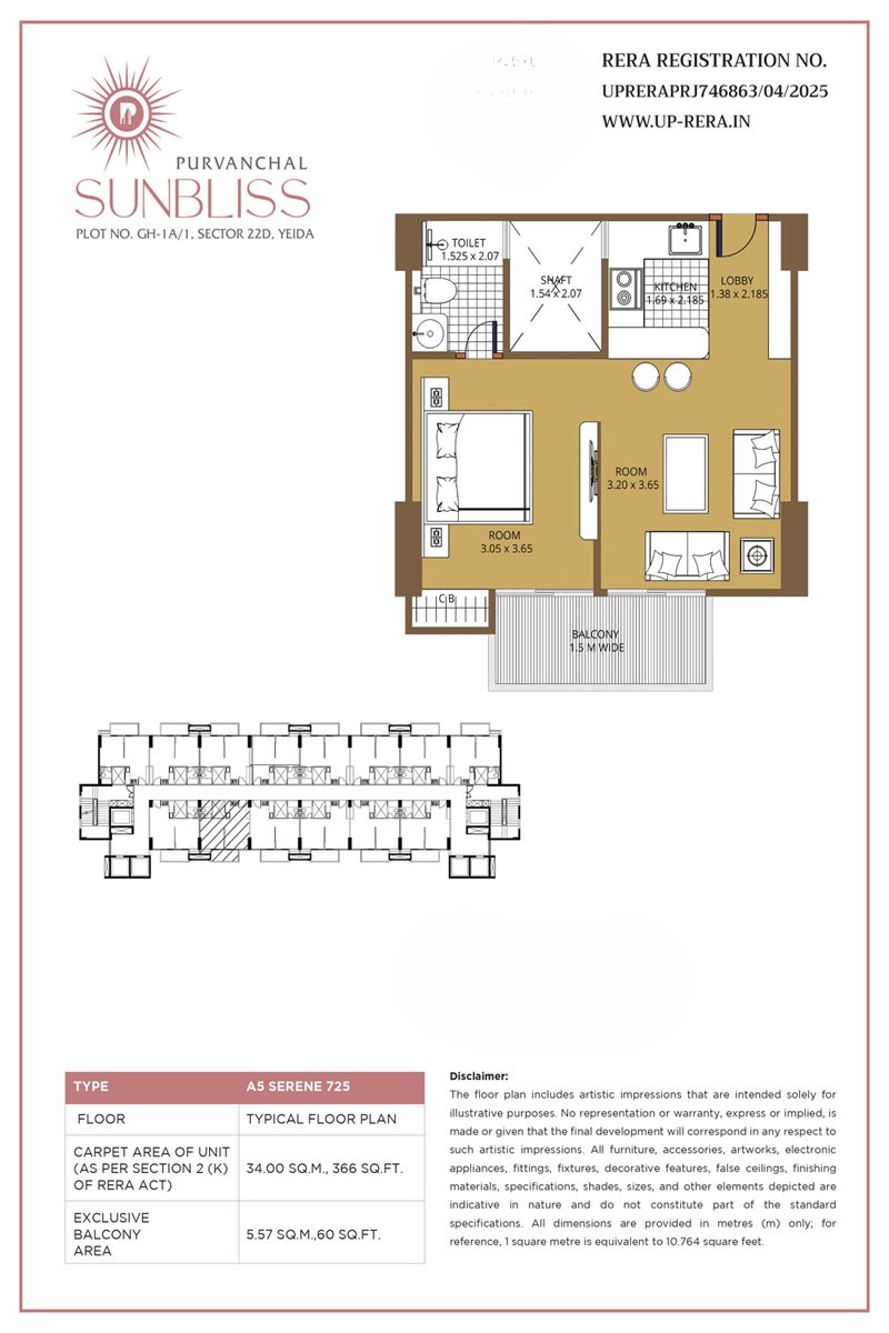 
Purvanchal Sunbliss floor plan 