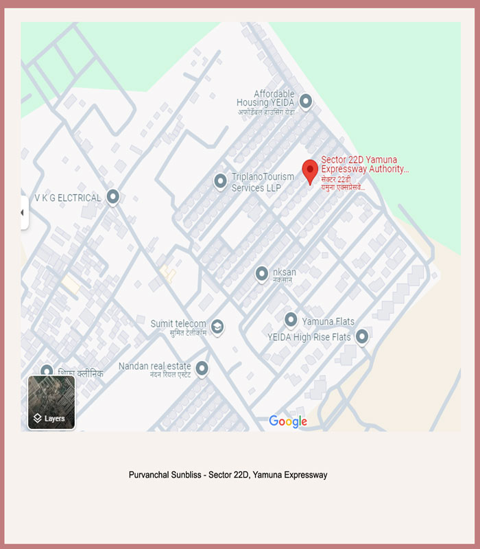 Purvanchal Sunbliss Location map